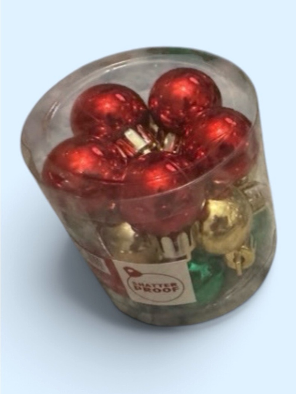 Pack of Multicolor Mini Christmas Ornaments - Matte & Gloss Finish Shatterproof